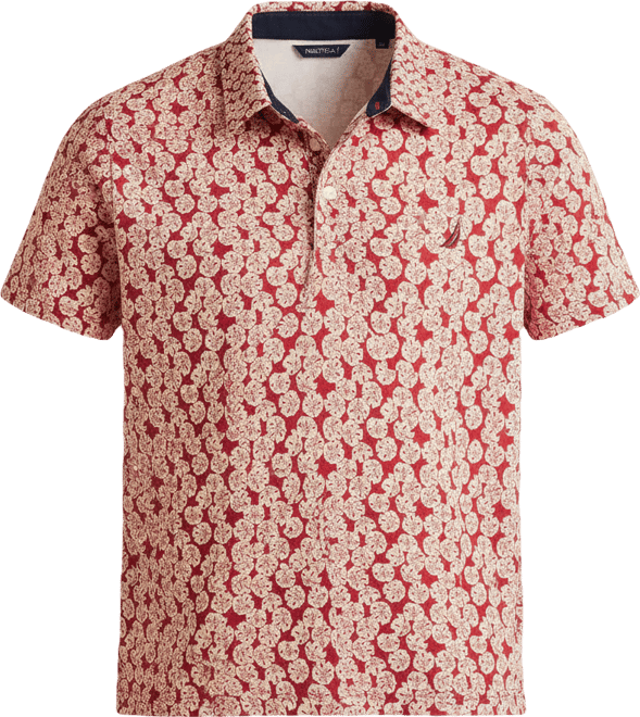 Men's Short-Sleeve Printed Sand Dollar Polo Shirt