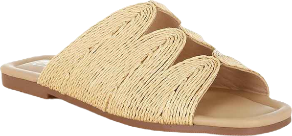 Daisy Doe Raffia Square Toe Flats Women