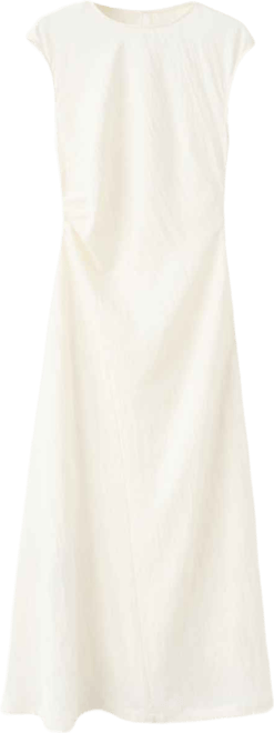 Women's Pleated Waist Lyocell Dress