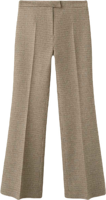 Women's Houndstooth Wool-Blend Pants