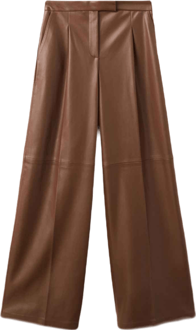 Women's Wide-Leg Faux-Leather Pants