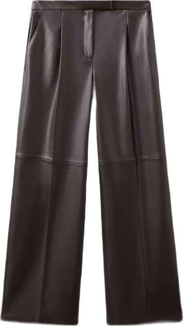 Women's Wide-Leg Faux-Leather Pants