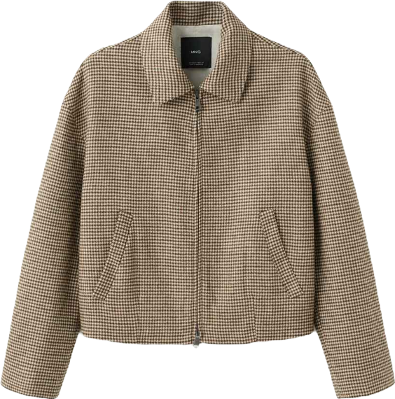 Women's Lapels Houndstooth Jacket