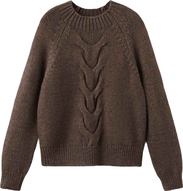 Women's Perkins Neck Braided Sweater