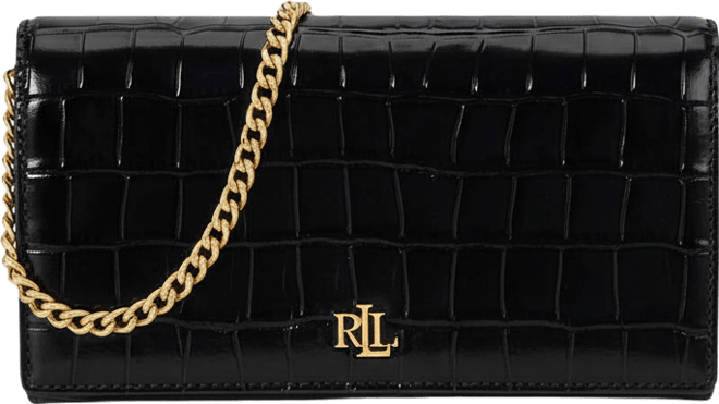 Adair Ii Medium Croc-Embossed Crossbody Wallet