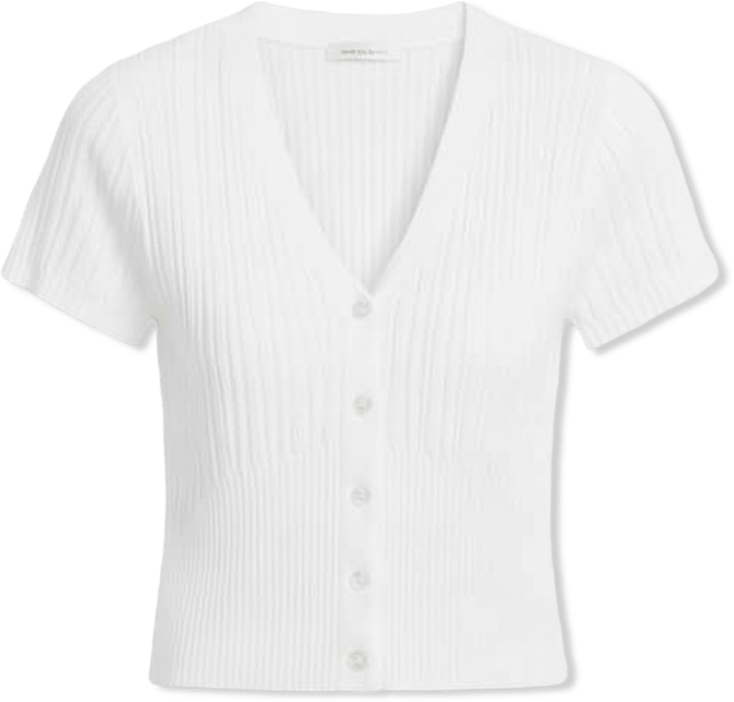 Women's Ribbed Short-Sleeve Cardigan, Macy's Exclusive