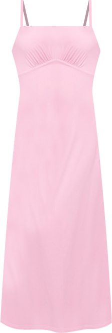 Women's Shapewear Built-In Sculpting A-Line Midi Slip Dress