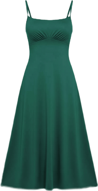 Women's Shapewear Built-In Sculpting A-Line Midi Slip Dress