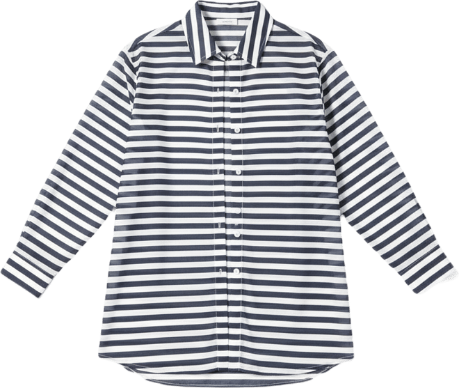 Women's Striped Cover-Up Swim Shirt