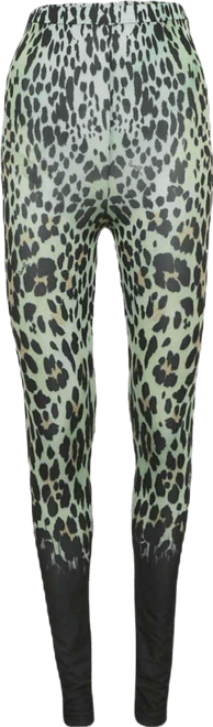 Women's Green Animal Print Jersey Leggings