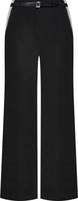 Women's Color Blocked Belted Straight Pants
