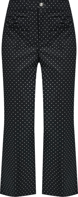 Women's Mid Rise Polka Dot Bow Pants