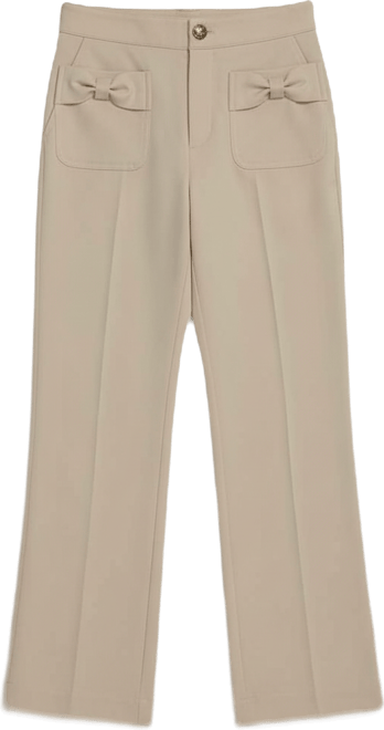 Women's Straight Bow Pocket Pants