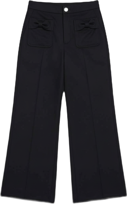 Women's Straight Bow Pocket Pants