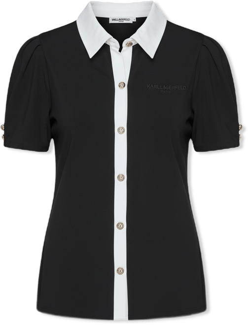 Women's Short-Sleeve Button-Front Top