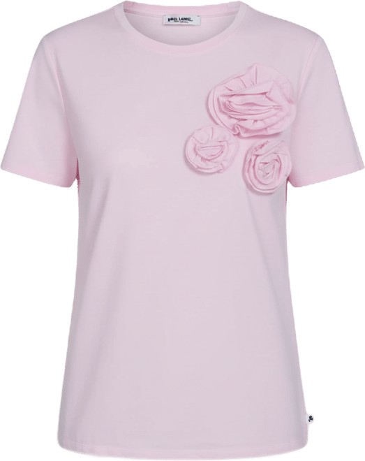 Women's Rose Trim Knit Crewneck Top