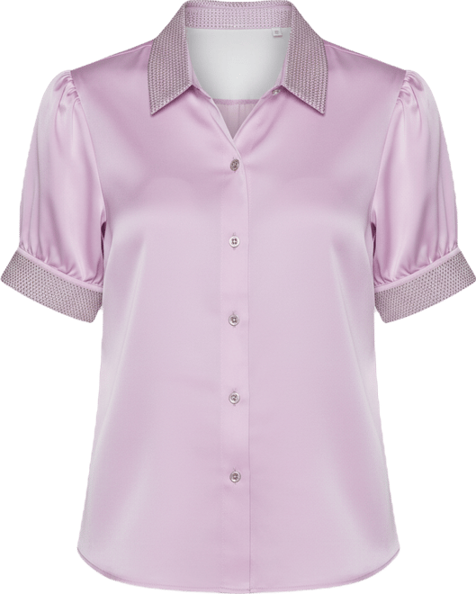 Women's Beaded Short-Sleeve Top