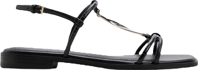 Women's Ebaeryn Square T-Strap Flat Sandals