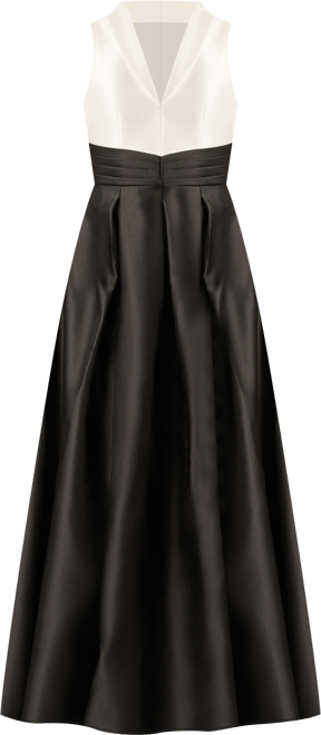 Women's Colorblock V-Neck Gown