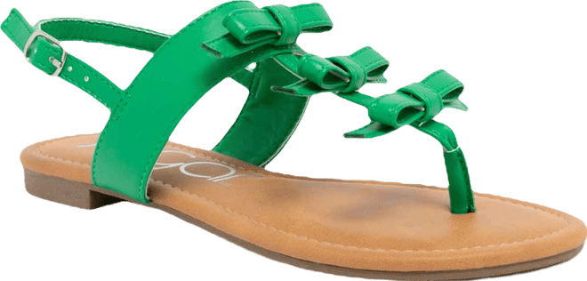 Women's Buckle Round Toe Flat Sandals