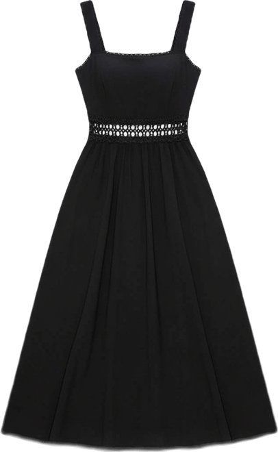 Women's Gallery Day Black Midi Beach Dress