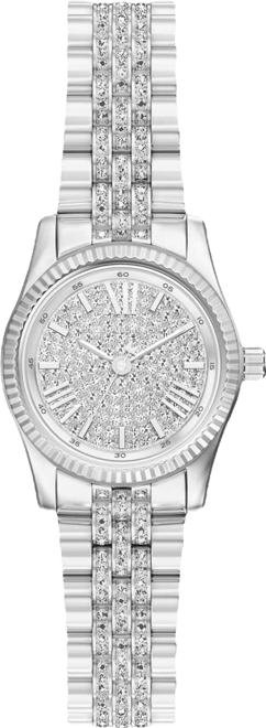 Women's Lexington Three-Hand Silver-Tone Stainless Steel Watch, 26mm
