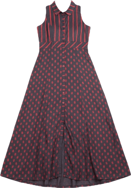 Meher Slit Button Up Maxi Dress