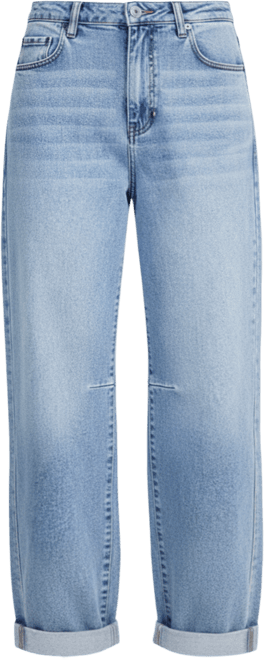 Petite Cuffed Barrel Jeans, Macy's Exclusive