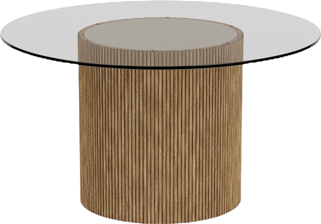 Frandlyn 54" Round Glass Dining Table