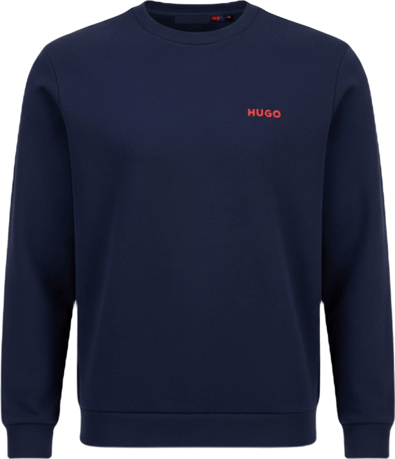 Men's Cotton Contrast-Logo Long-Sleeve Sweatshirt