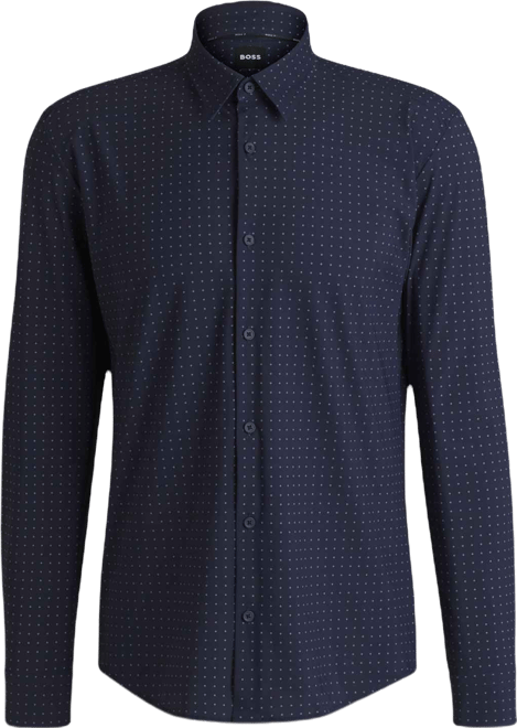 Boss by  Men's Stretch Jersey Slim-Fit Dress Shirt