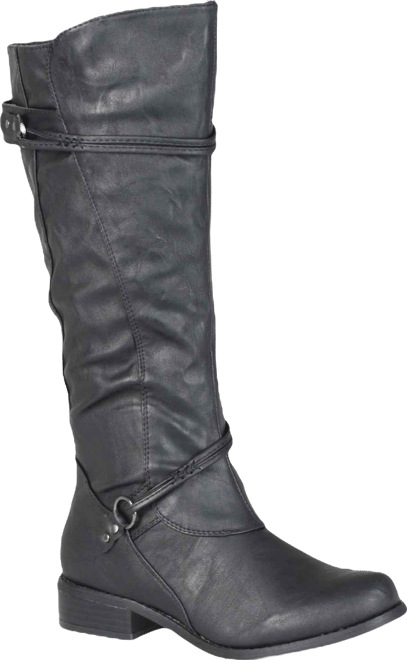 Women's Harley Extra Wide Calf Rouched Knee High Boots