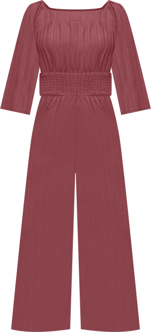 Women's Square Neck Straight Leg Jumpsuit