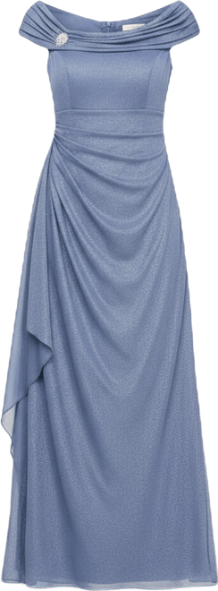 Women's Glittered Ruched Gown