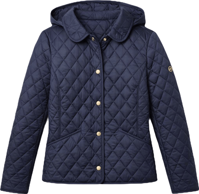 Michael  Women's Short Hooded Quilted Coat