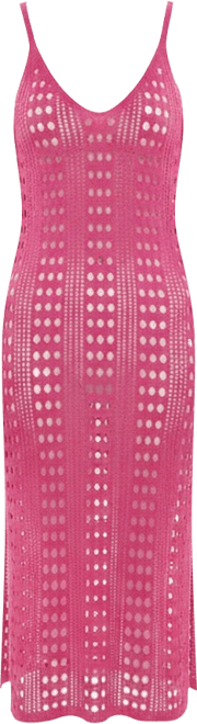 Women's Crochet Scoop Neck Cover-Up Dress