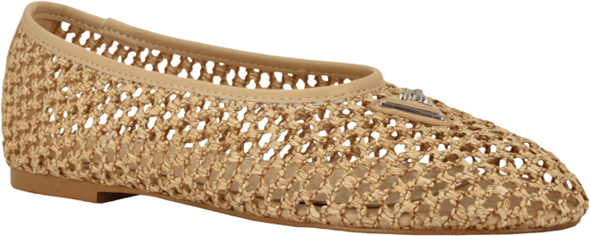 Womens Aylora Triangle Logo Woven Mesh Ballet Flats