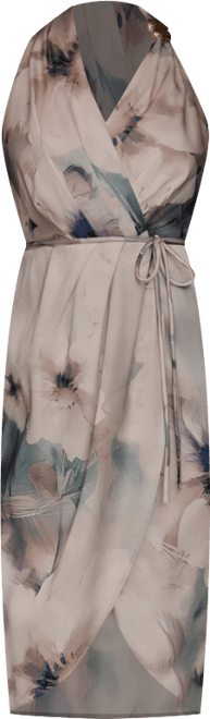 Women's Sleeveless Floral V-Neck Sheath Dress