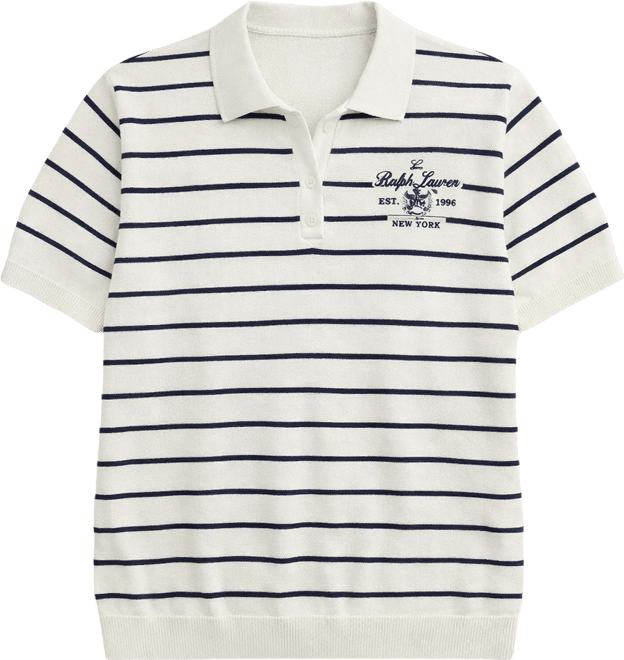 Plus Size Striped Polo Sweater