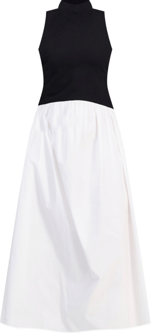 Women's Mixed-Media Maxi Dress