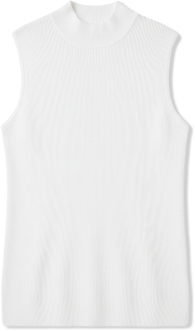 Women's Sleeveless Mock-Neck Sweater