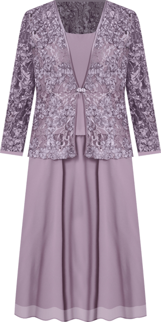 Petite Soutache Jacket and Fit & Flare Dress, 2-Piece Set