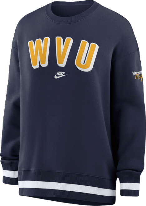 Women's Navy West Virginia Mountaineers Oversized Legacy Phoenix Sweatshirt