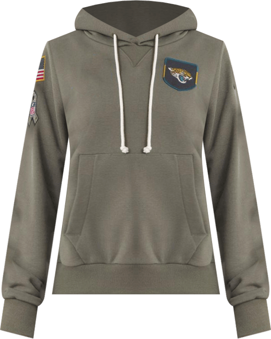 Women's Olive Jacksonville Jaguars 2025 Salute to Service Sideline Standard Issue Dri-fit Hoodie