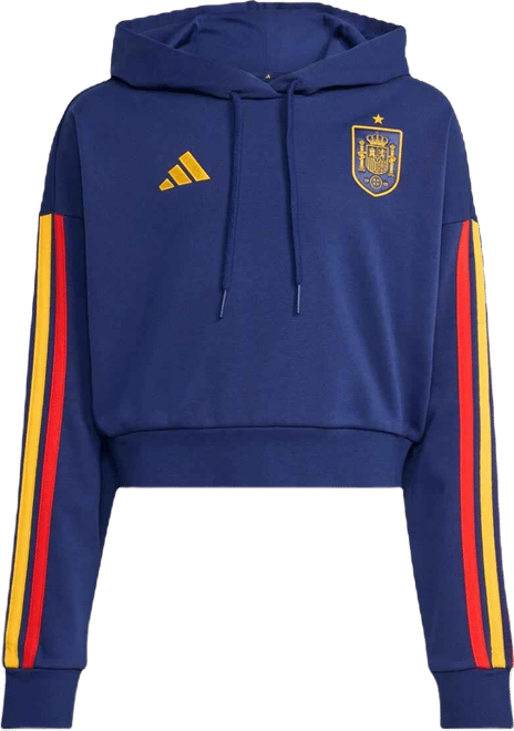 Women's Navy Spain National Team Fifa x World Cup Alphaskin Cropped Hoodie