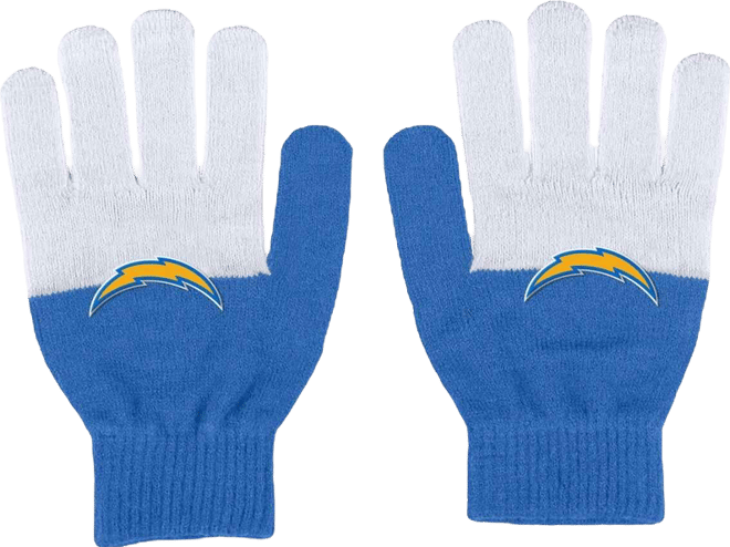 Women's Los Angeles Chargers Color-Block Gloves