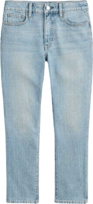 Petite Mid-Rise Straight Ankle Jeans