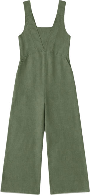 Women's V-Neck Overall Jumpsuit