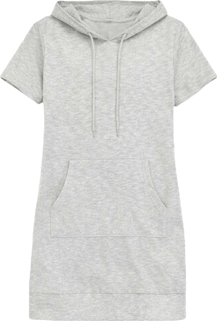Women's Short Sleeve Hoodie Dress