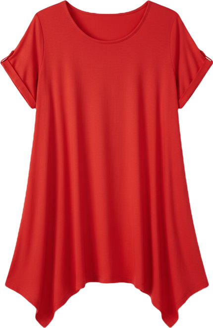 Women's Short Sleeve Swing Tunic Top
